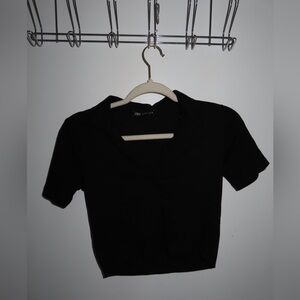 Zara collared crop top